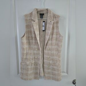 Soho Cream Vest Jacket Modern Minimalist Layer